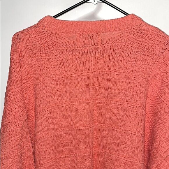 Vintage Pink Chunky Knit Crew Neck Sweater - Picture 6 of 7